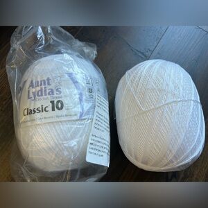 Aunt Lydia's Classic 10 Crochet Thread - White
